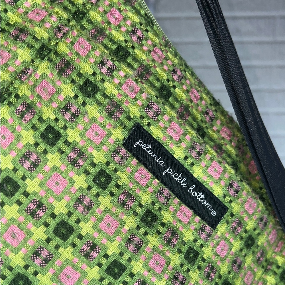 Petunia Pickle Bottom Green Patterned Shoulder Di… - image 3